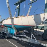 1951 Kettenburg K-38 with trailer, lifted full keel view