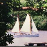 HERRESHOFF MEADOWLARK KETCH, undersail starboard side view