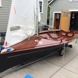 Dinghy for sale, on trailer port side view