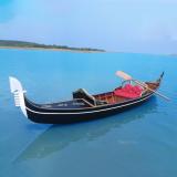 Venetian Gondola Wooden Boat 15', in water