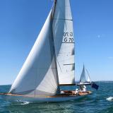 Unique 39ft Cruiser Racer “Carina”, in water undersail, portside view