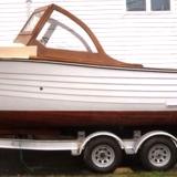 22' Zobel Sea Fox Skiff, on trailer
