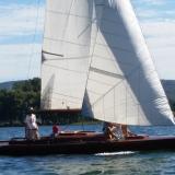 1935 22-Square-Meter Sloop, "Lancea" 1935 22-Square-Meter Sloop, "Lancea",  undersail starboard view