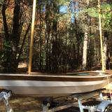 Cat-rigged yawl.