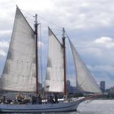 LAVENGRO (ex-HELEN) is a J.D. Covacevich Gulf Coast schooner.