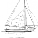 Alden 21' Indian Class overhead and side profile