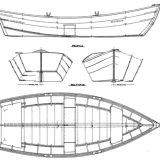 Thomson 11' Skiff overhead and profile