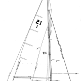 21' 4" Hodgdon Class Sloop profile