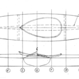 Strip Kayak SKIMALONG II profile and overhead