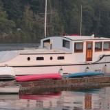 RIPTIDE, Schertzer Bros. bridgedeck cruiser.