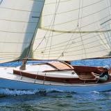 Rozinante canoe yawl "Cadenza" close hauled on starboard tack