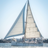 Coming across the finish line 