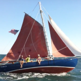 TEAKA, modified L. Francis Herreshoff Wagon Box design.