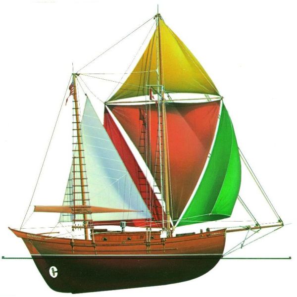 Jay Benford design of Sunrise's Great Pyramid Rig. Steve Davis artwork of the Great Pyramid Rig.