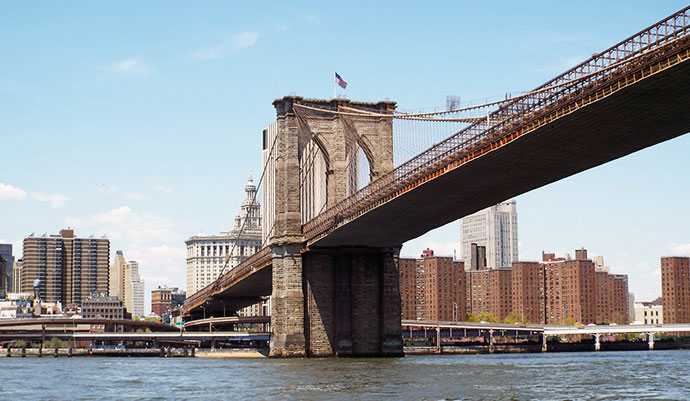 The Brooklyn Bridge.