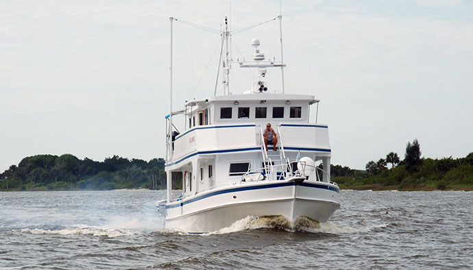 A trawler-yacht.