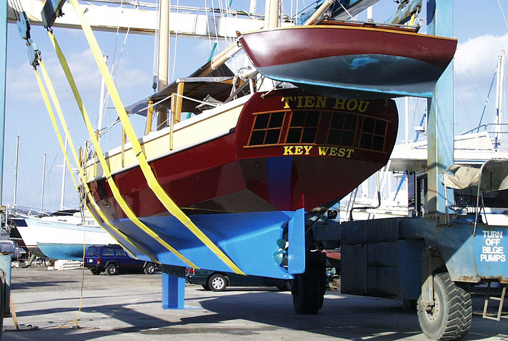 T'IEN HOU being launched.