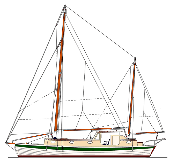 A Cold-molded Lapstrake 39' Sea Bright Ketch–My Seventh 