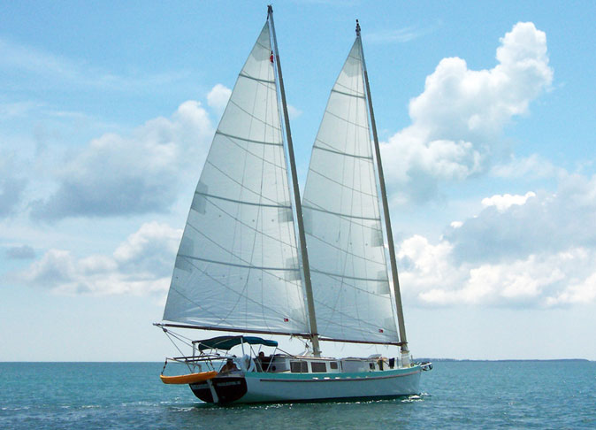 SHEERWATER sailing in Bahamas.