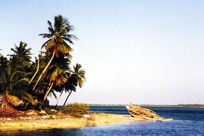 Bahamian sloop wreck.